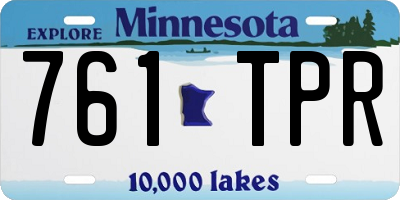 MN license plate 761TPR