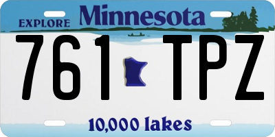 MN license plate 761TPZ