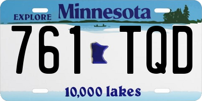MN license plate 761TQD
