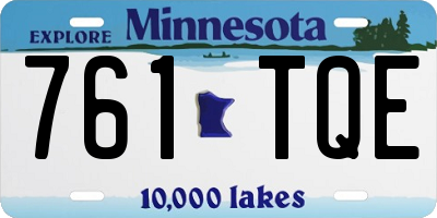 MN license plate 761TQE