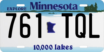 MN license plate 761TQL