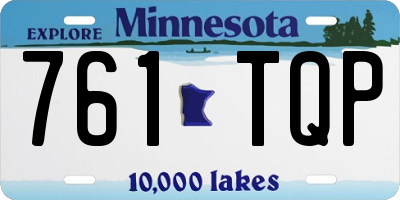 MN license plate 761TQP