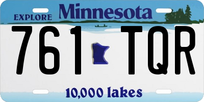 MN license plate 761TQR
