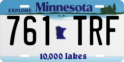 MN license plate 761TRF