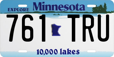 MN license plate 761TRU