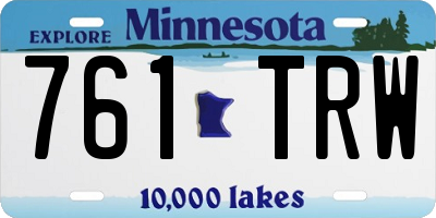MN license plate 761TRW