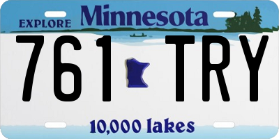 MN license plate 761TRY