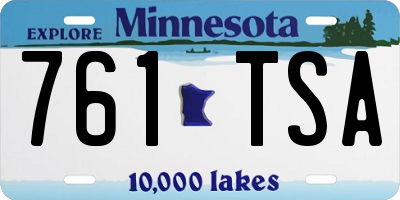 MN license plate 761TSA