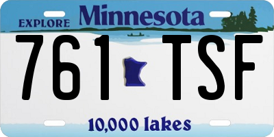 MN license plate 761TSF