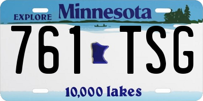 MN license plate 761TSG