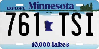 MN license plate 761TSI