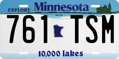MN license plate 761TSM