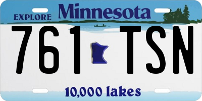 MN license plate 761TSN
