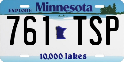 MN license plate 761TSP