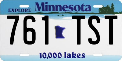 MN license plate 761TST