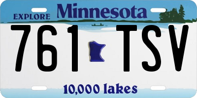 MN license plate 761TSV