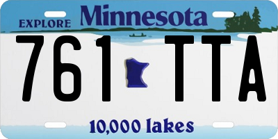 MN license plate 761TTA