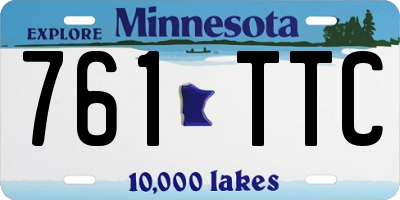 MN license plate 761TTC