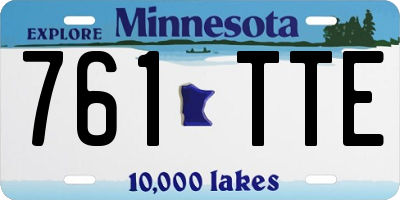 MN license plate 761TTE