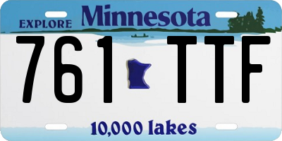 MN license plate 761TTF