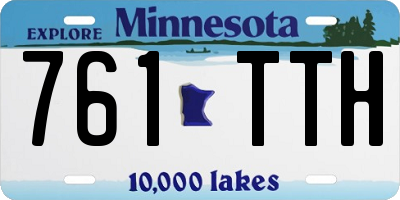 MN license plate 761TTH