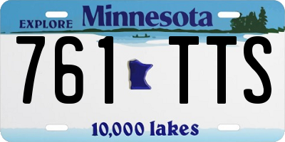 MN license plate 761TTS