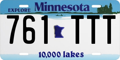 MN license plate 761TTT