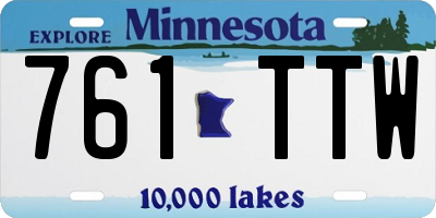 MN license plate 761TTW