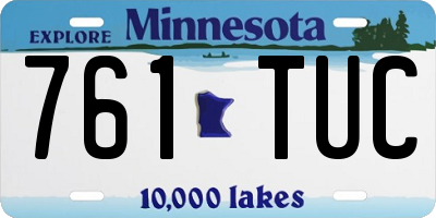 MN license plate 761TUC