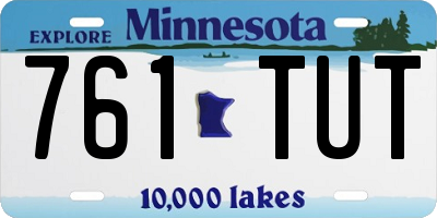 MN license plate 761TUT
