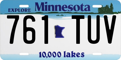 MN license plate 761TUV