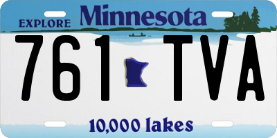 MN license plate 761TVA