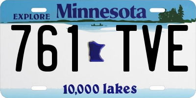 MN license plate 761TVE