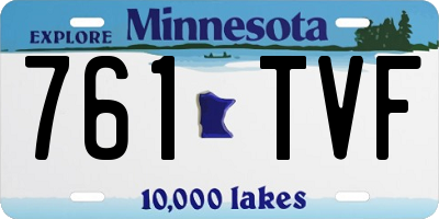 MN license plate 761TVF