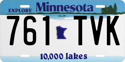 MN license plate 761TVK