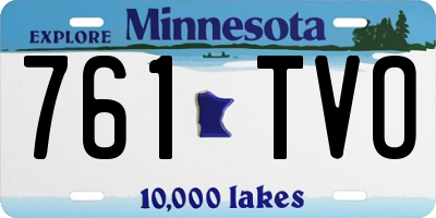MN license plate 761TVO