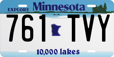 MN license plate 761TVY