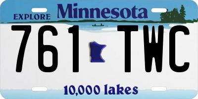 MN license plate 761TWC
