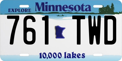 MN license plate 761TWD