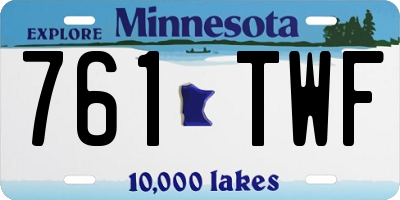 MN license plate 761TWF