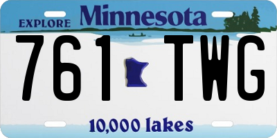 MN license plate 761TWG