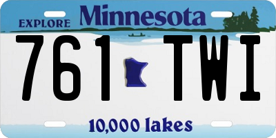 MN license plate 761TWI