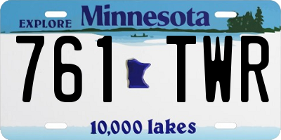 MN license plate 761TWR