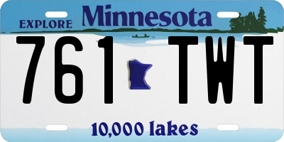 MN license plate 761TWT