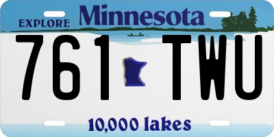 MN license plate 761TWU