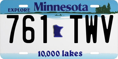 MN license plate 761TWV