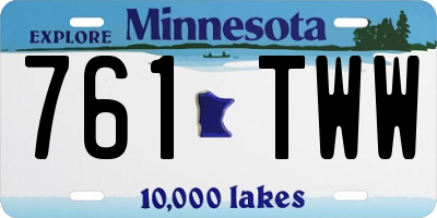 MN license plate 761TWW