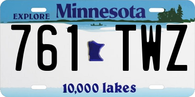 MN license plate 761TWZ