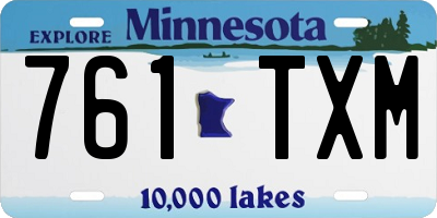 MN license plate 761TXM