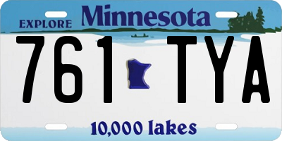 MN license plate 761TYA